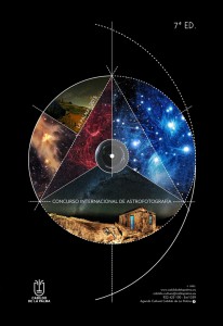 Astrofoto-Wettbewerb La Palma: Im Plakat 2015 sind die Siegerbilder von 2014 verewigt.