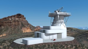 Modell des EST: Jetzt wird konkret geplant und eine Studie erstellt, ob das Solar-Tele auf La Palma oder auf Teneriffa gebaut wird. IAC-Pressefoto