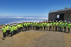 Das Besucherzentrum auf dem Roque de Los Muchachos soll Der kanarische Wirtschaftsminister, La Palmas Präsident und die BürgermeisterInnen der Insel.