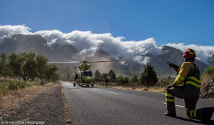 Rund 370 Feuer-Bekämpfer stehen in der Waldbrandsaison 2017 auf La Palma für den Notfall bereit: Auch die BRIF-Mannen wie hier auf dem Foto