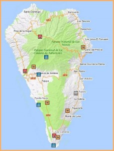 Instituto Geográfico Nacional: Das Netz der Vulkan-Messstationen wird ständig ausgebaut. Grafik: IGN