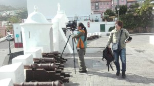 Japanisches Filmteam in Santa Cruz de La Palma: Dreharbeiten