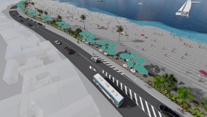 Ein Modell der baulichen Veränderungen in der Avenida Marítima in Santa Cruz de La Palma: Weniger Raum für den Verkehr, mehr Platz für Menschen und mehr Parkplätze.