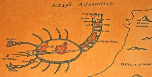 Kanarenkarte mit San Borondón: Gibt es die 8. Insel?