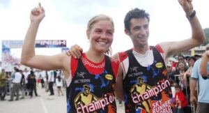 Waren nicht zu bremsen: Emilie Forsberg und Kilian Jornet - Ultra-Sky-World-Champions 2013. Foto: ISF