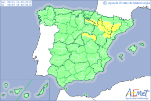 (Fast) ganz Spanien und die Kanaren wieder im grünen Bereich: Wetterkarte für Freitag, 13. Dezember 2013