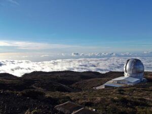GranTeCan auf dem Roque: Das bislang weltweit größte Spiegelteleskop könnte eine ganz große Schwester bekommen. Foto: La Palma 24