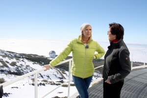 Infos vom GTC auf dem Roque: Andrea Kiewel und Hildegard Werth. Pressefoto ZDF/Christoph Hillenbrand