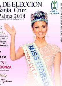 Misswahlen auf La Palma: Ziel ist die Kür zur Miss World - auf dem Plakat zu sehen ist Megan Young, die den begehrten Beauty-Titel schon holte.