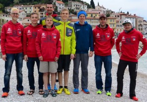 Salomon-Trainruning-Team Deutschland 2014 mit Gripmaster (ganz rechts): Philipp Reiter und Nachwuchstalent Stephan