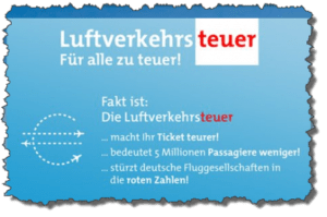 Anzeigenaktion: Verbände und Airlines wehren sich gegen deutsche Luftverkehrsteuer.