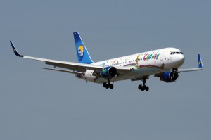Condor-Janosh-Flieger: für den guten Zweck unterwegs. Pressefoto Condor.