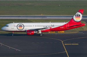 Fan Force One von Airberlin: flog die Fußball-Begeisterten zur WM nach Brasilien. Einen Wettbewerb dazu gab´s auch - hier sind die Gewinner. Pressefoto: Airberlin