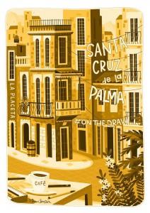 Steve Simpson: So hält der Illustrator Santa Cruz de La Palma für die Nachwelt fest.