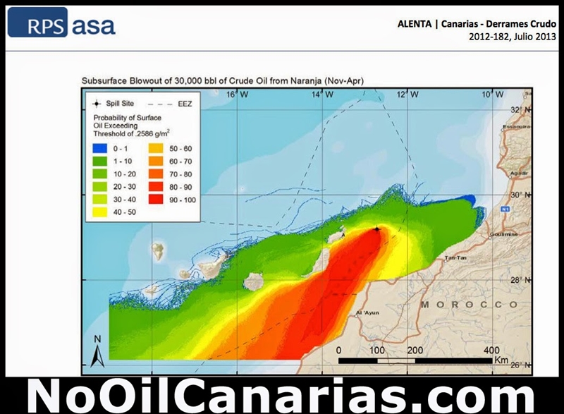 Worst-Case-Szenario, veröffentlicht auf der Website von No-Oil-Canarias: 