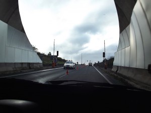 Tunnel an der LP-3: bleibt vorläufig zweispurig befahrbar. Foto: La Palma 24