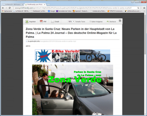 La Palma 24-Journal-Artikel: Können jetzt auch ganz einfach ausgedruckt oder per Mail weitergeleitet werden. Screenshot: Redaktion