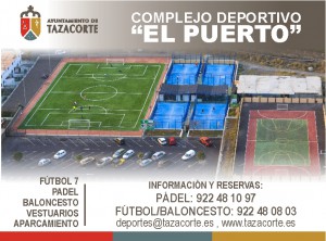 Sporgelände in Tazacorte-Puerto: Fuball-, Padel- und Basketballplätze.