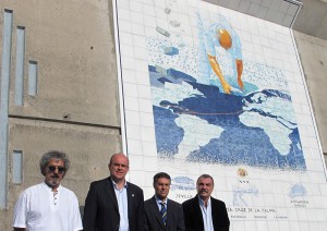 Blickfang im Hafen von Santa Cruz de La Palma: Wandgemälde von