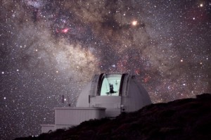 Das Isaac Newton-Tele auf La Palma: forscht auch nach Asteroiden. Pressefoto IAC