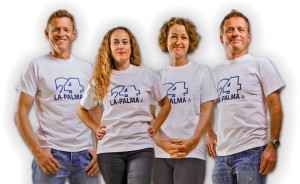 Das Manager-Team von La Palma 24-Ferienwohnungen: (v.l.n.r.): Volker, Gladys, Heidrun und Miki.