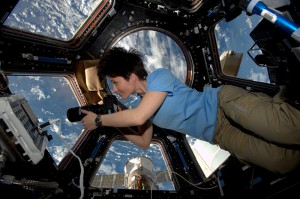 ISS-Flugingenieurin Samantha Christoferetti: nahm La Palma und das TNG in den Fokus. Pressefoto ESA/NASA