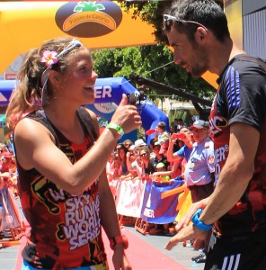 La Palma-Transvulcania 2015-Stars weiter auf Erfolgskurs: Emilie Forsberg und Luis Alberto Hernández sind Europa-Ultra-Meister 2015. Foto: La Palma 24