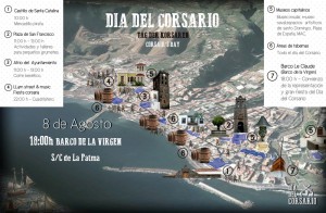 Piraten-Tag in Santa Cruz de La Palma: Lageplan der verschiedenen Events am 