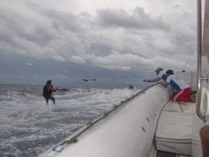 Ricard bei der Überfahrt von Mallorca nach Ibiza: