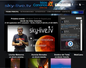 Der Rote Mond aus kanarischer Perspektive: Live-Streams im Internet.