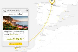 Santa Cruz de La Palma - Bilbao: Vueling bedient diese Route nach der guten Auslastung im Sommer 2015 weiter.