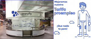 Neuer Tarif bei Canaryfly für Arbeitslose: Tickets können nur an den Flughafenbüros der Airline gebucht werden. Fotos: Canaryfly
