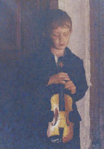 "Pablo con Violin" heißt dieses Bild, das Pedro Fausto einst von seinem Sohn malte: Heute ist Pablo ein weit über La Palma hinaus bekannter Musiker.