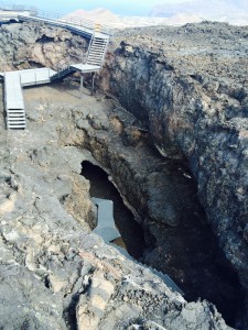 Die Vulkanhöhle Las Palomas: Die Röhre ist ausgebaut, aber noch nicht für alle Besucher geöffnet. Foto: Cabildo