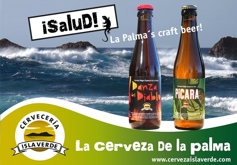 Wer in einem Lokal auf La Palma dieses Plakat sieht, sollte nachfragen: Nicht immer stehen die Biere von Gino auf der Karte. Plakat: Cervezería Isla Verde