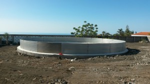 Neues Wasserdepot in Todoque: Das alte war kaputt. Foto: Cabildo