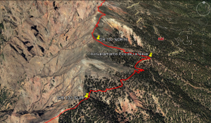 Streckenführung zur neuen Versorgungsstation am Pico de la Nieve: