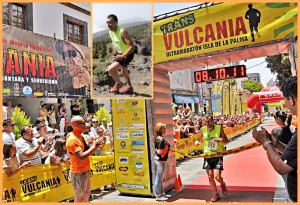 Miguel Heras: 2011 beim Zieleinlauf in Los Llanos und unterwegs. Fotos: La Palma 24/Transvulcania