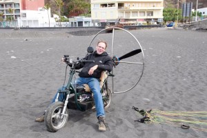 Happy Landing in Tazacorte: Thomas kriegt das Grinsen nicht mehr von der Backe.