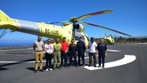 BRIF-Helis in Puntagorda: fliegen jeden Sommer auf La Palma als Notfallhelfer ein. Foto: Cabildo