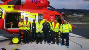 Gelb-roter-Engel: Der neue GES-Heli ist das ganze Jahr über im Einsatz. Foto: Cabildo