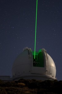 "Green Light" dispara de un observatorio en el Roque de Los Muchachos:en el Astrofísico hay mucha gente que hace fotos nocturnas, me juntaba con estos buen amigos y aprendí con ellos