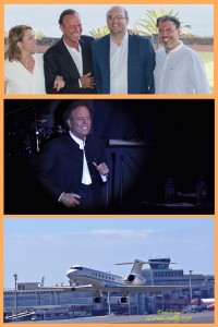 Julio Iglesias auf La Palma 2016: Kam, sah und sang - und flog dann mit seiner privaten Gulfstream weiter nach Teneriffa. Fotos: Cabildo und Carlos Díaz La Palma Spotting