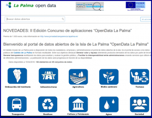 Homepage von La Palma Open Data: Infos für jedermann.