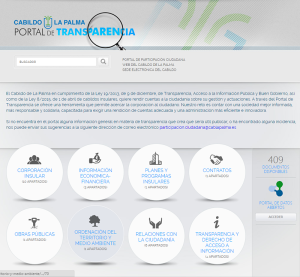 Die Inselregierung von La Palma informiert: Portal de Transparencia.
