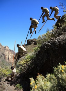 Kanarischer Hirtensprung: soll trotz Topp-Leistungen kein Wettbewerbs-Sport sein. Foto: Federación Salto del Pastor Canaria