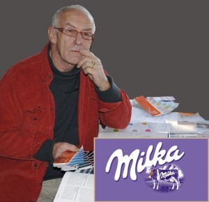 Welche Farbe hat die Verführung? Harald setzte auf Lila, wurde erstmal abgeblockt und heute schreibt der Schokoladenproduzent: "Ständiger Begleiter auf dem Erfolgsweg von Milka ist die Milka Kuh, die seit 35 Jahren als Werbeträger selbst zum lila Star der Marke geworden ist." Fotos: Dutiné/Milka OBS Kraft Foods Deutschland