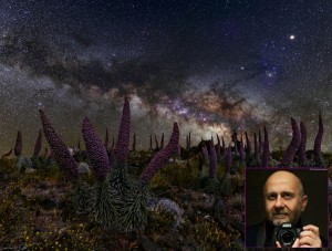 Astrofoto-Wettbewerb La Palma 2016: Giovanni Tessicini wurde mit diesem Bild von Taginasten vor der Milchstraße Sieger in der Kategorie "Landschaften über La Palma".