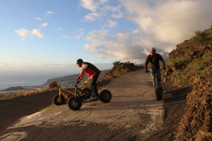 La Palma: alternativ zum Bike kann man jetzt auch mit dem Monsterroller downhillen. Foto: La Palma 24