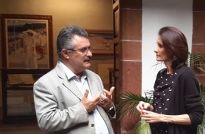 Kanarenministerin Mariate Lorenzo und Inselkulturrat Primitivo Jeronimo: Treffen auf La Palma. Foto: Cabildo